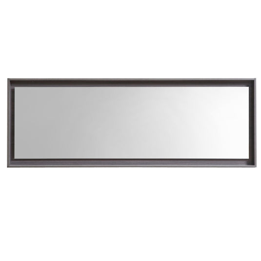 80" Wide Bathroom Mirror With Shelf – Gray Oak-Bathroom & More | High Quality from Coozify