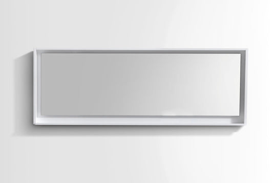 80" Wide Bathroom Mirror With Shelf – High Gloss White-Bathroom & More | High Quality from Coozify