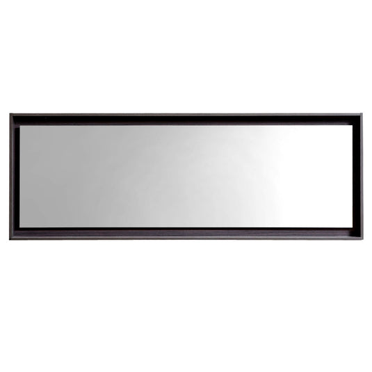 80" Wide Bathroom Mirror With Shelf – High Gloss Gray Oak-Bathroom & More | High Quality from Coozify