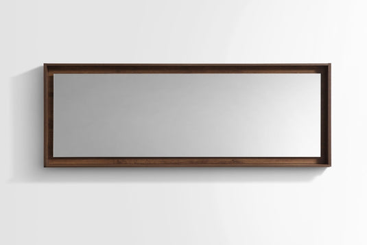 80" Wide Bathroom Mirror With Shelf – Walnut-Bathroom & More | High Quality from Coozify