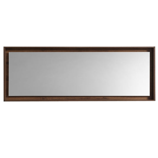 80" Wide Bathroom Mirror With Shelf – Walnut-Bathroom & More | High Quality from Coozify