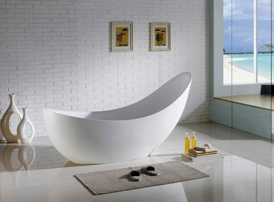 Salto Free Standing Bathtub Collection in 67" and 80"-Bathroom & More | High Quality from Coozify