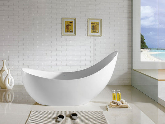 Salto Free Standing Bathtub Collection in 67" and 80"-Bathroom & More | High Quality from Coozify