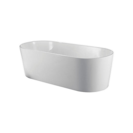 Ovale 63” x 31.6" x 23" White Free Standing Bathtub-Bathroom & More | High Quality from Coozify