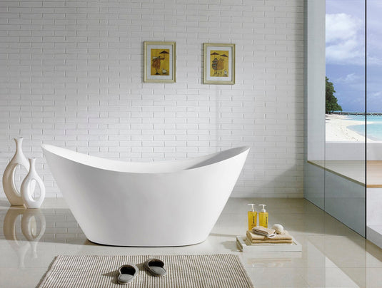 Luna 67.75" x 28.38" x 29" Free Standing Bathtub-Bathroom & More | High Quality from Coozify