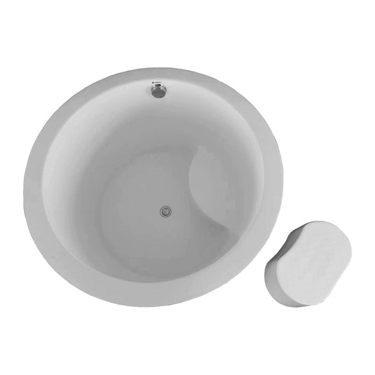 Lagar 43″ Circular Free Standing Bathtub – White-Bathroom & More | High Quality from Coozify