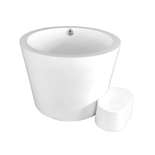 Lagar 43″ Circular Free Standing Bathtub – White-Bathroom & More | High Quality from Coozify