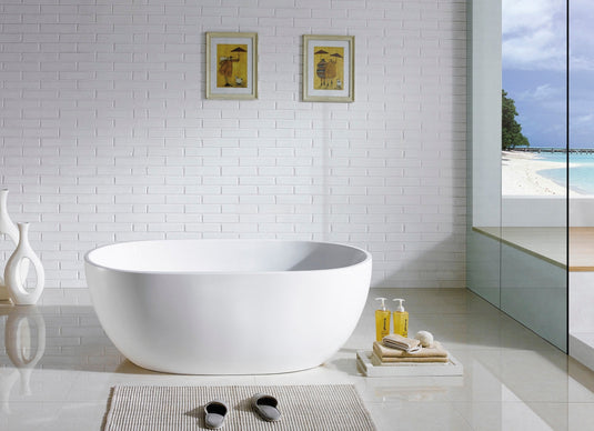Vernice 66.5" x 31.7" x 21.6" Free Standing Bathtub-Bathroom & More | High Quality from Coozify