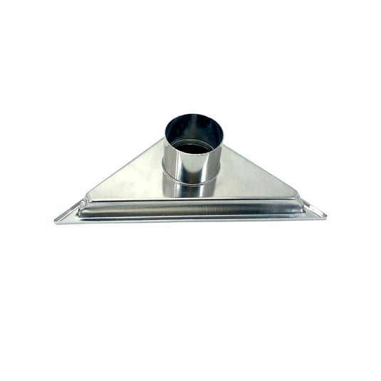 6.5" Triangle Stainless Steel Pixel Grate Shower Drain – Chrome-Bathroom & More | High Quality from Coozify