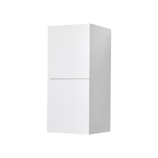 Bliss 12" x 24" Bathroom Acrylic Veneer Gloss White Linen Side Cabinet W/ 2 Storage Areas-Bathroom & More | High Quality from Coozify