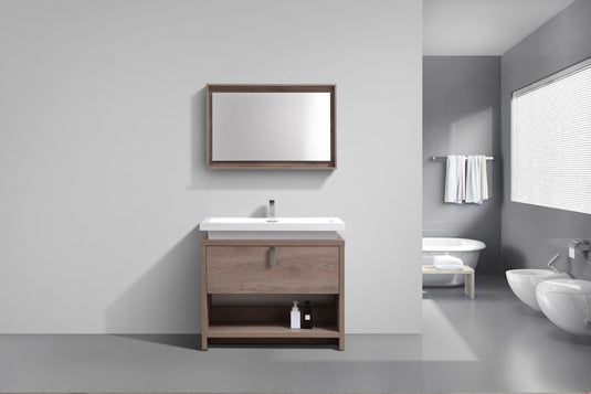 Levi 40" Floor Mount Single Sink Bathroom Vanity With 2 Doors and Cubby Hole-Bathroom & More | High Quality from Coozify