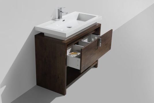 Levi 40" Floor Mount Single Sink Bathroom Vanity With 2 Doors and Cubby Hole-Bathroom & More | High Quality from Coozify