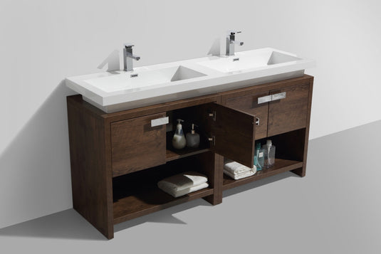 Levi 63" Floor Mount Double Sink Bathroom Vanity With 4 Doors and Double Cubby Hole-Bathroom & More | High Quality from Coozify