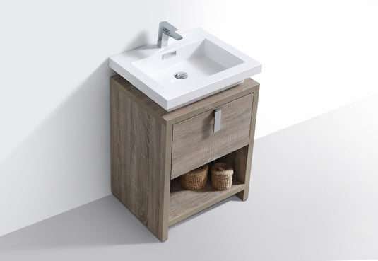 Levi 24" Floor Mount Single Sink Single Drawer Bathroom Vanity With Cubby Hole-Bathroom & More | High Quality from Coozify