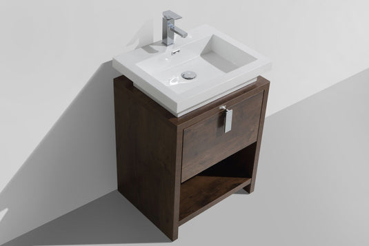 Levi 24" Floor Mount Single Sink Single Drawer Bathroom Vanity With Cubby Hole-Bathroom & More | High Quality from Coozify