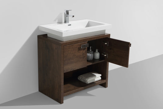 Levi 32" Floor Mount Single Sink Bathroom Vanity With 2 Doors and Cubby Hole-Bathroom & More | High Quality from Coozify