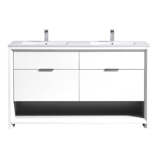 Nudo 60″ Double Sink Modern Bathroom Vanity-Bathroom & More | High Quality from Coozify