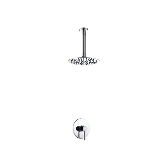 Aqua Rondo Shower Set With Ceiling Mount 8" Rain Shower Chrome-Bathroom & More | High Quality from Coozify
