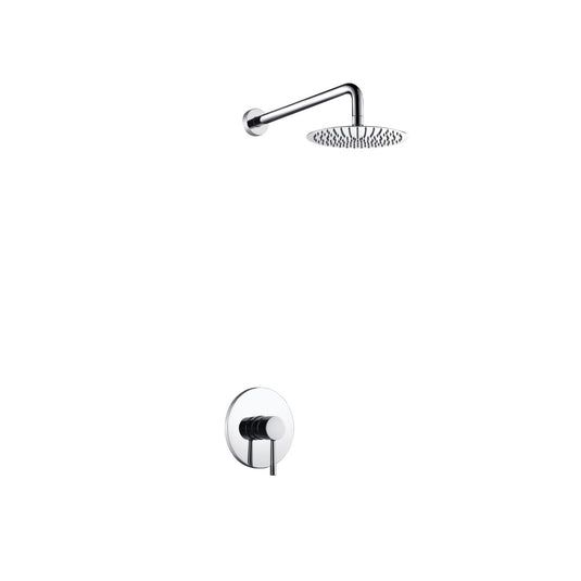 Aqua Rondo Shower Set With 8" Round Rain Shower Chrome-Bathroom & More | High Quality from Coozify