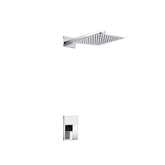 Aqua Piazza Shower Set With 8" Square Rain Shower Head - WR2001V-Bathroom & More | High Quality from Coozify
