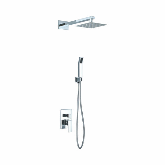 Aqua Piazza Shower Set With 8" Square Rain Shower and Handheld - WR200HH2V-Bathroom & More | High Quality from Coozify