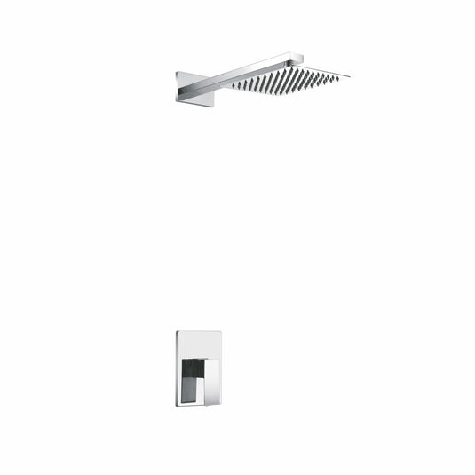 Aqua Piazza Shower Set With 12" Square Rain Shower Head - WR3001V-Bathroom & More | High Quality from Coozify
